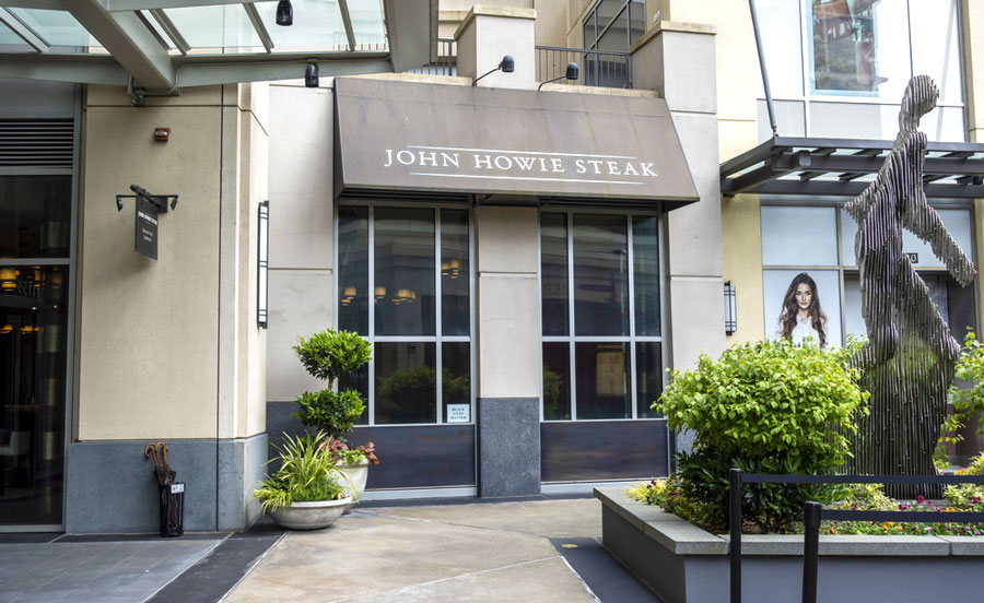 The entrance to John Howie Steak in Bellevue