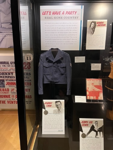 Johnny Cash’s US Air Force jacket displayed at the Country Music Hall of Fame