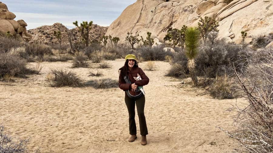 The author McKenna Mobley posing at the Joshua Tree National Park