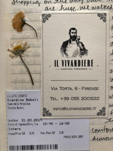A page on Lea Rose's journal