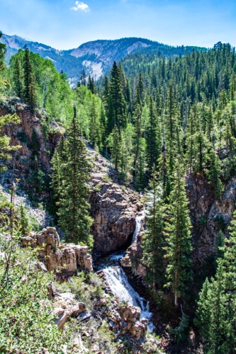 A scenic view of the falls in the middle of Judd Falls Trail