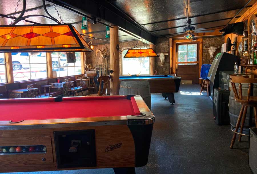 Billiard tables inside Julian saloon