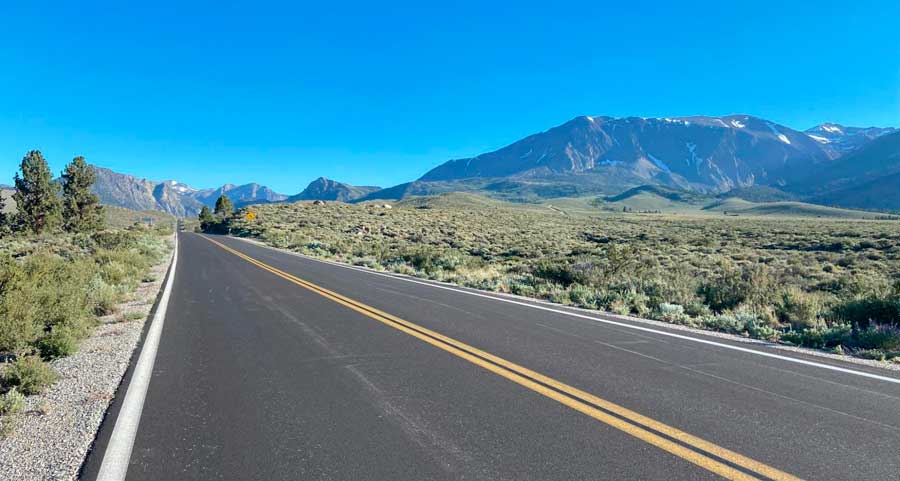 The view while cycling on the June Lake Loop