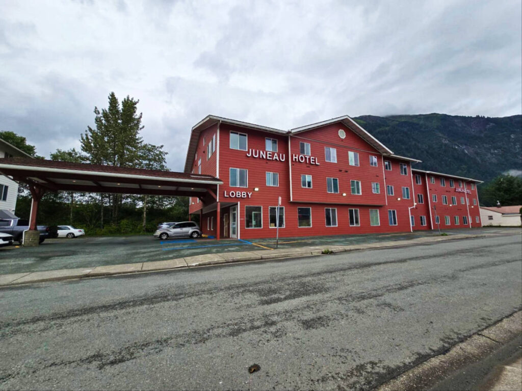 Exterior view of the Juneau Hotel seen from across the street