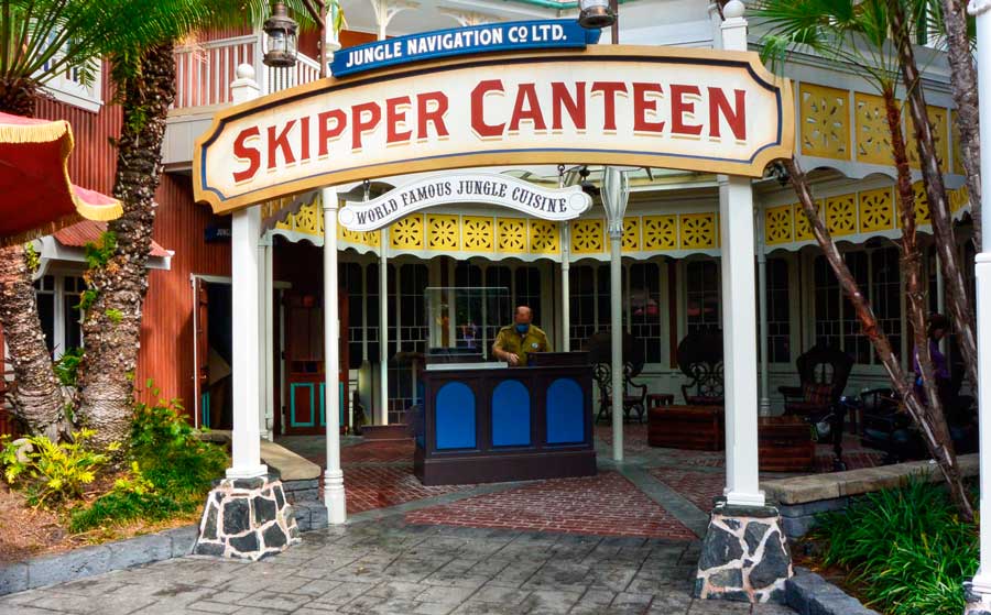 View of the entrance to Jungle Navigation Co. LTD Skipper Canteen