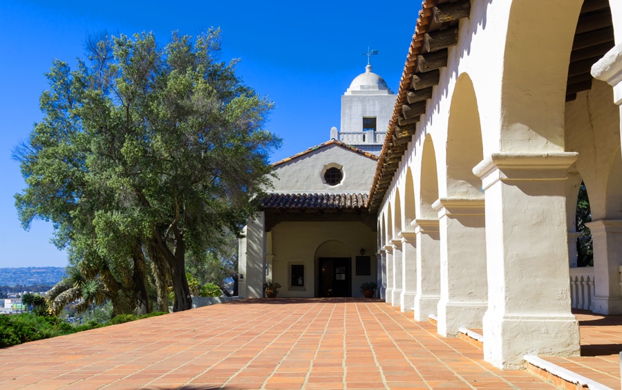 View of the outside of Junipero Serra Museum