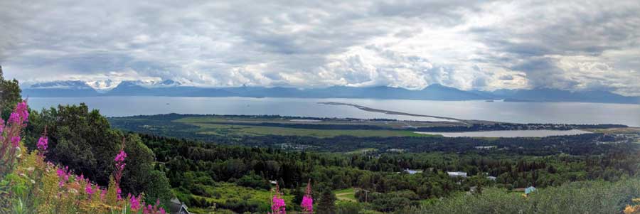 Panoramic view of the Kachemak Bay