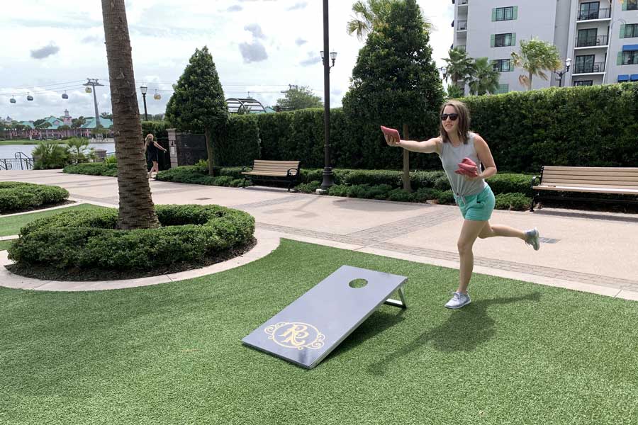 The author enjoying her day in Disney’s Riviera Resort