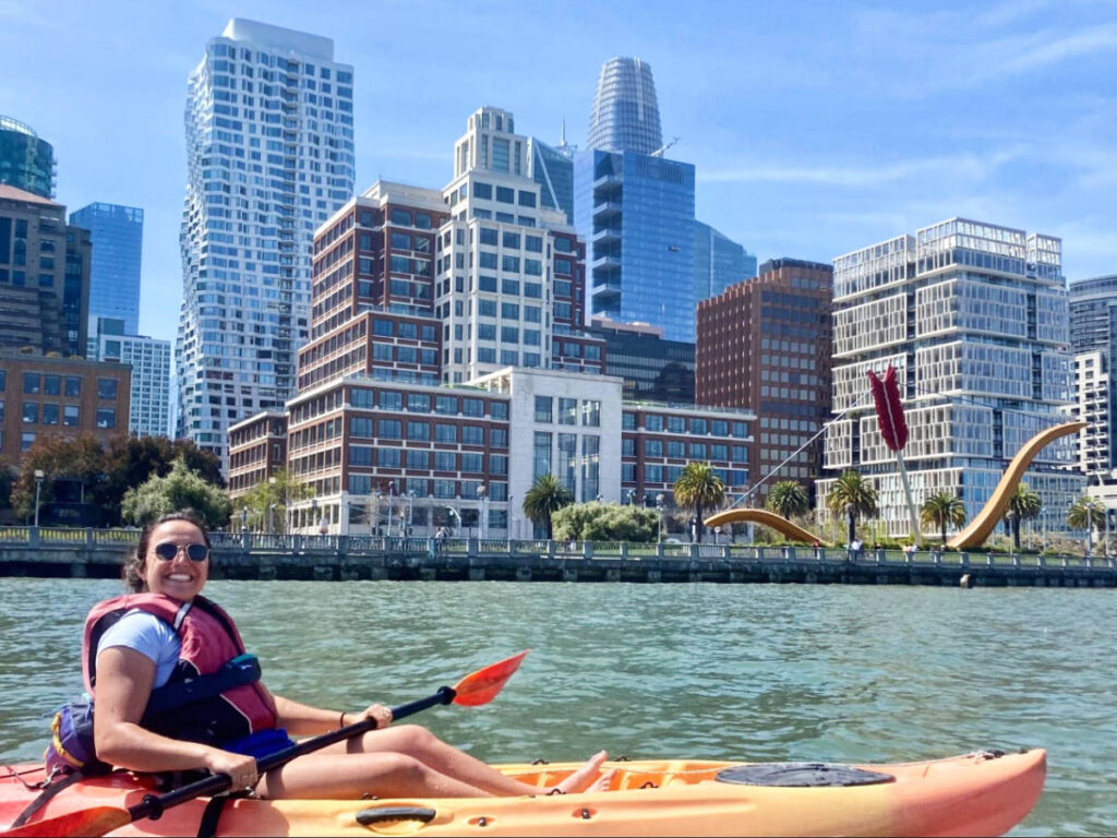 Kayaking on the Bay in San Francisco