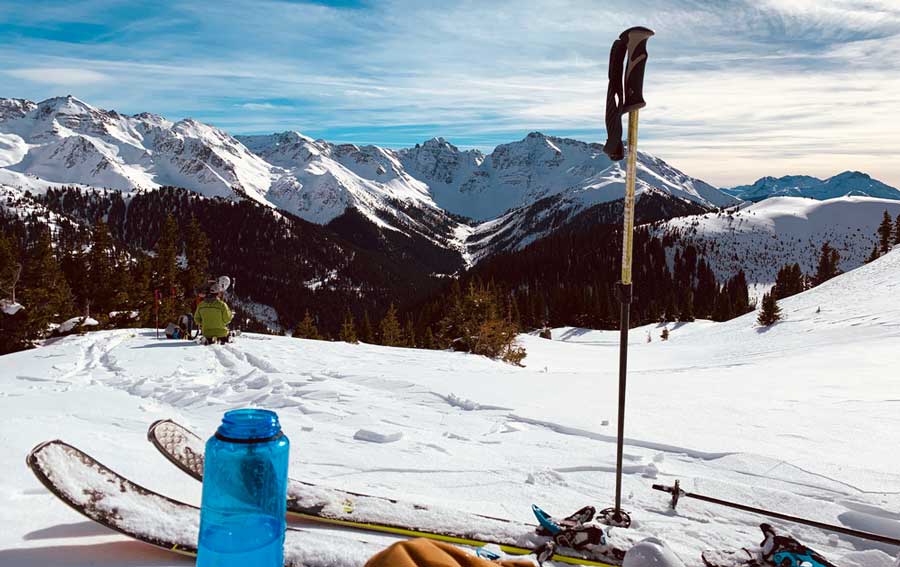 View of ski equipment in Kendall Mountain Ski Area