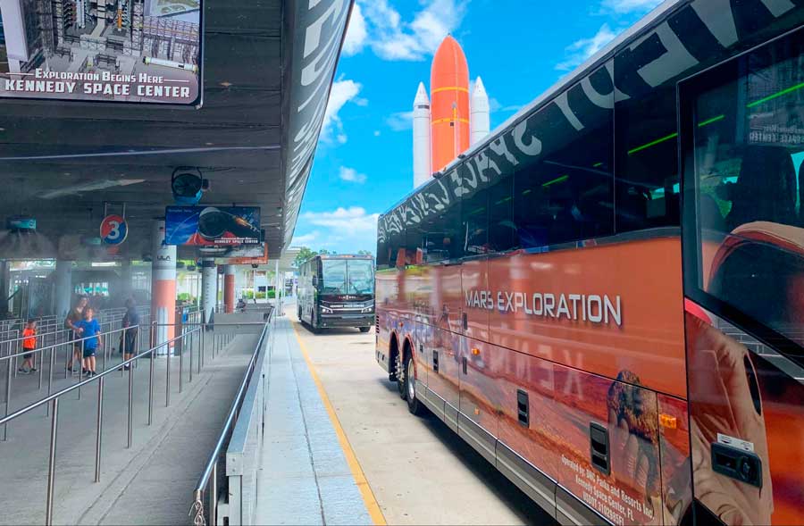 A bus for Kennedy Space Center tour