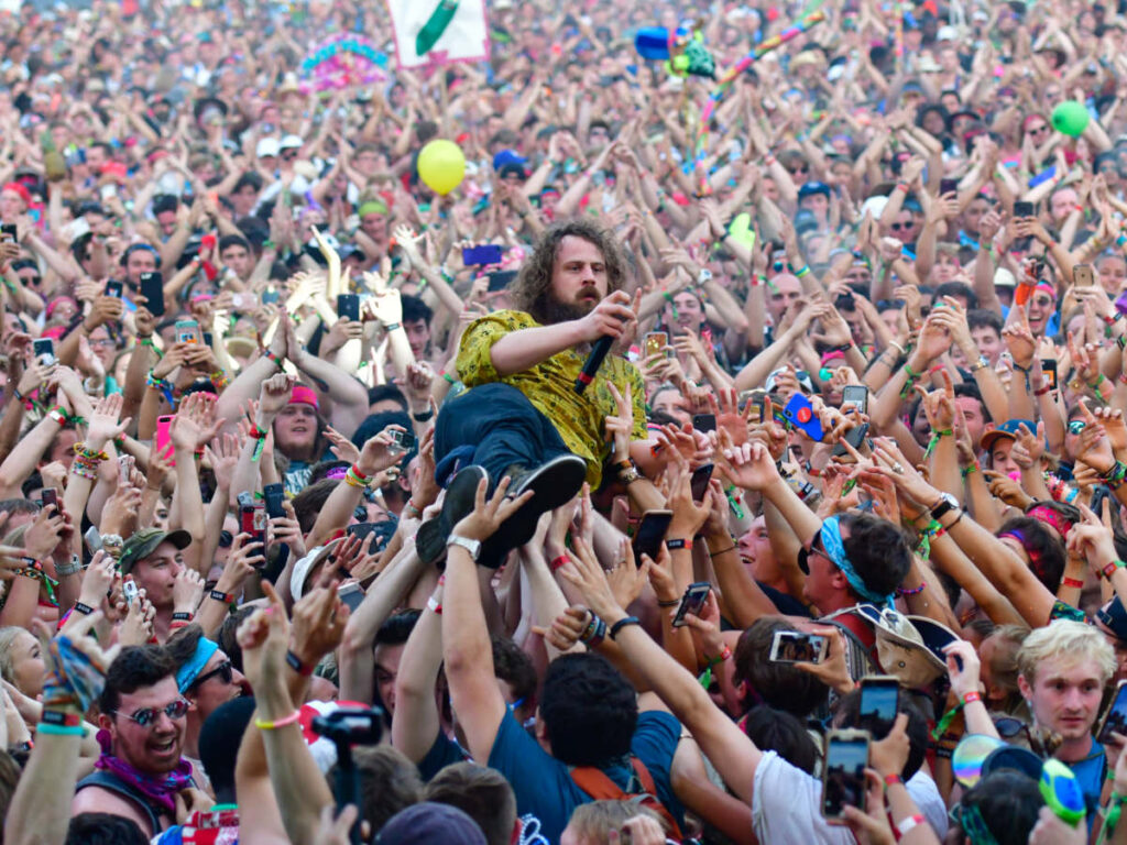 Kevin Saurer in the crowd at Bonnaroo Music & Arts Festival