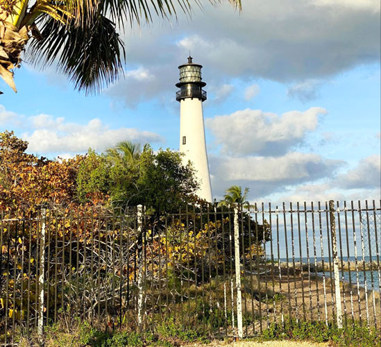 The Cape Florida Lighthouse in Key Biscayne