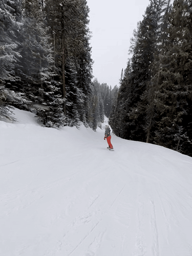 View while snowboarding at Keystone Resort