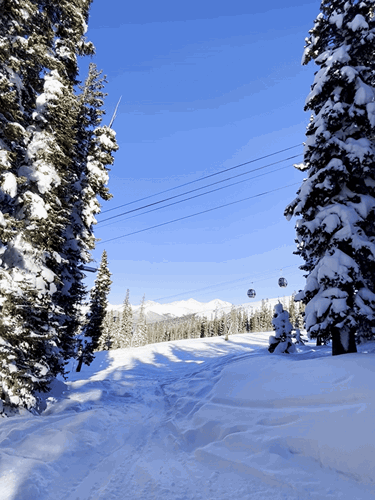 View of ski lift in Keystone Resort