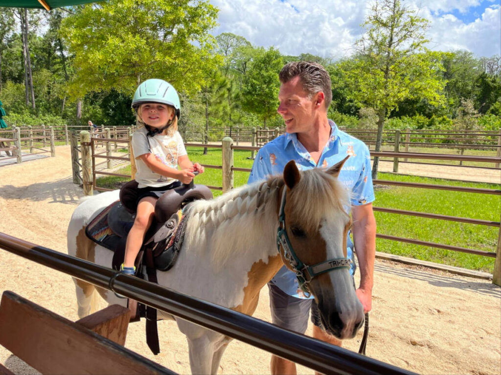 The author's son riding his pony at Tri-Circle-D Ranch