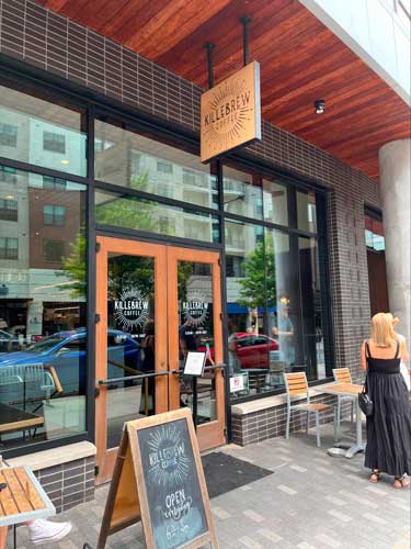 View from the outside of Killebrew Coffee