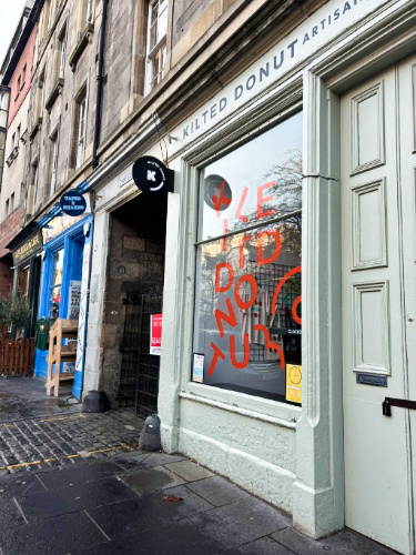 Exterior view of the Kilted Donut