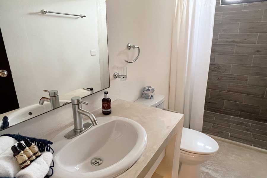 View inside the bathroom in Kin Ha Tulum