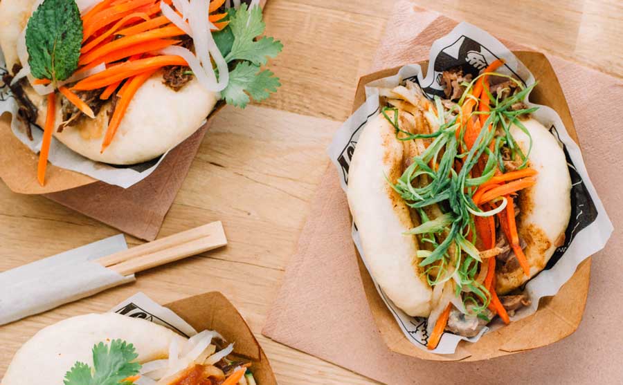 Buns filled with different ingredients in King Bao