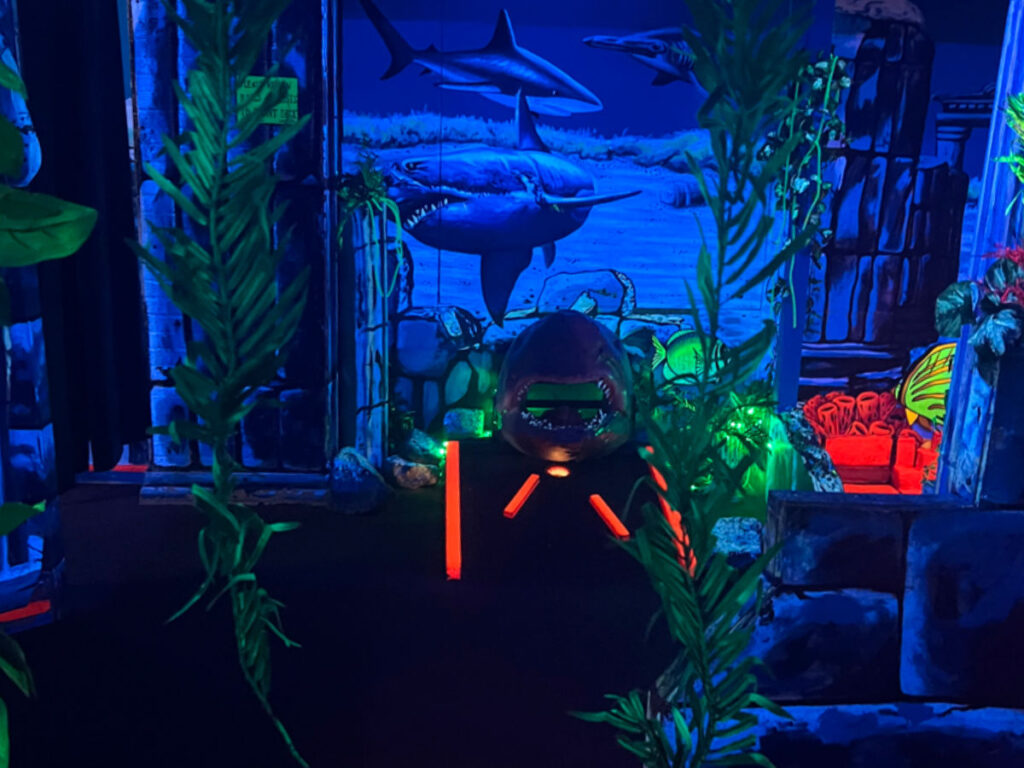 View inside King Neptune's Mini Golf