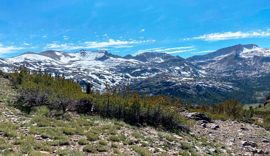 Kings Canyon National Park covered with snow during early summer