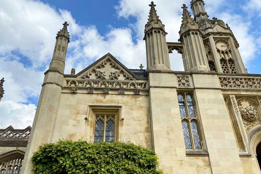 The King’s College in Cambridge from the outside