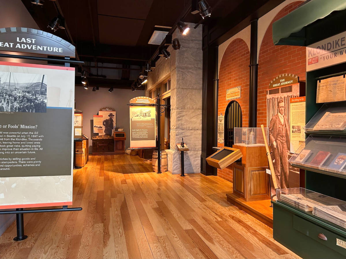 Displays inside the Klondike Gold Rush Museum