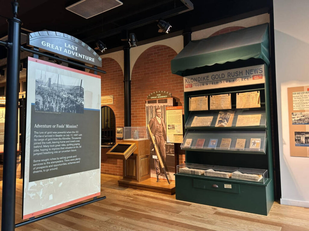 View from the inside of Klondike Gold Rush Museum
