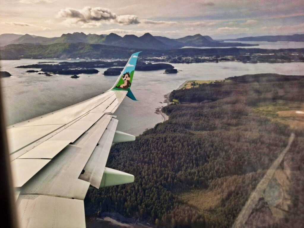 Overlooking view of Kodiak from the plane's window