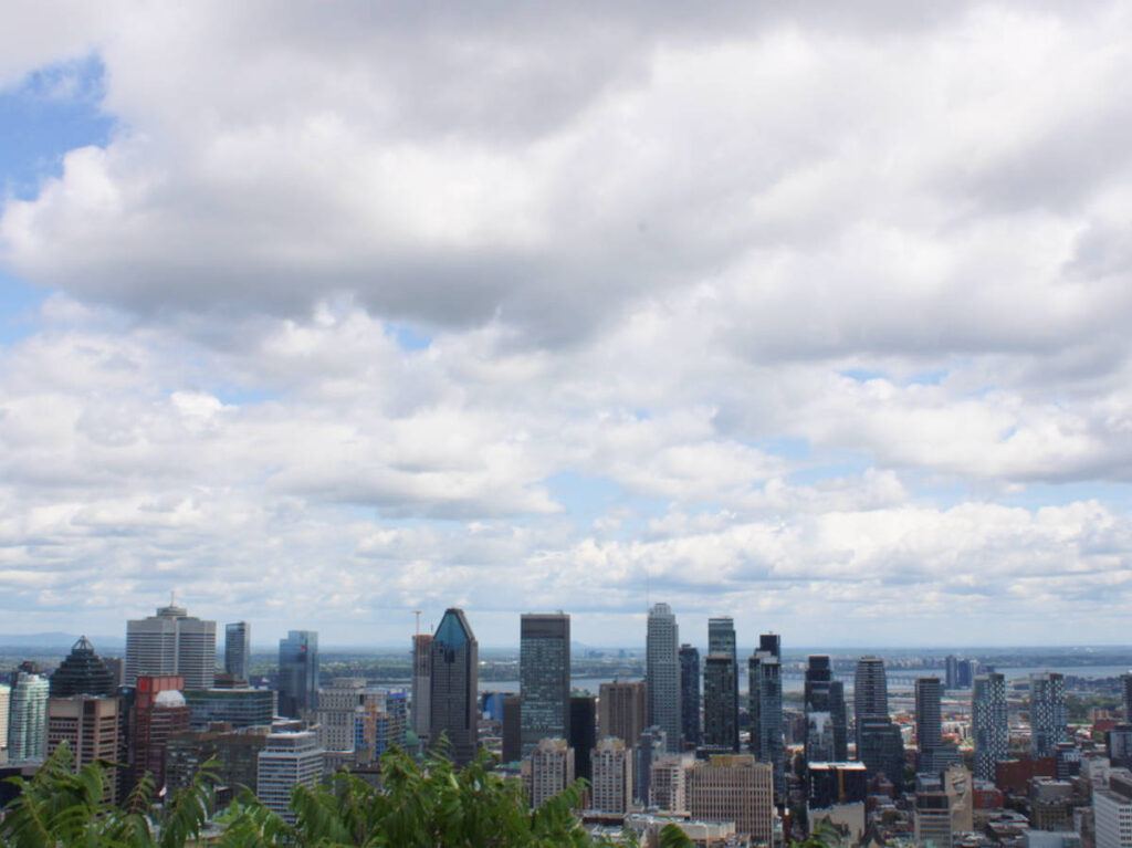 Overlooking view of Montreal from Kondiaronk Belvedere