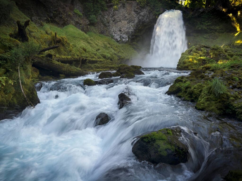 Close up view of the Koosah Falls