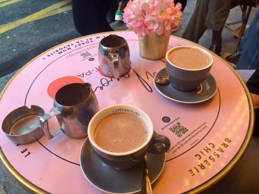 Cup of Hot chocolates at La Favorite