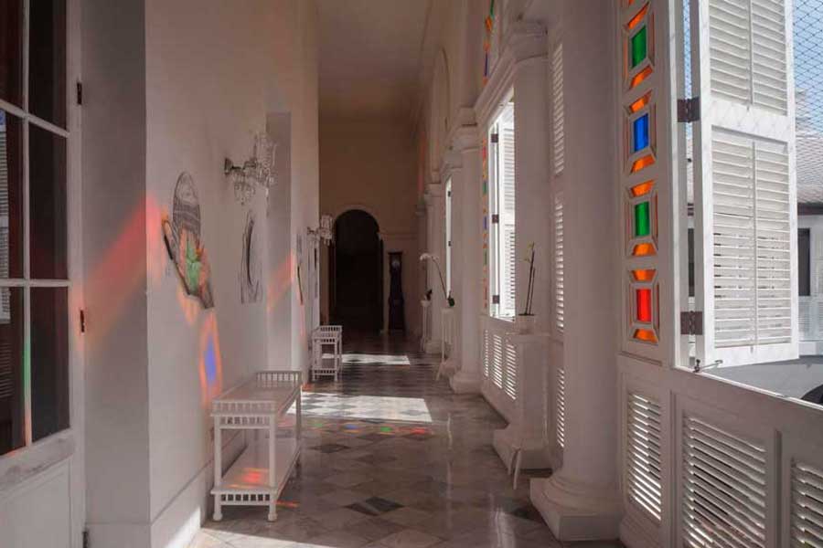 A hallway inside La Fortaleza