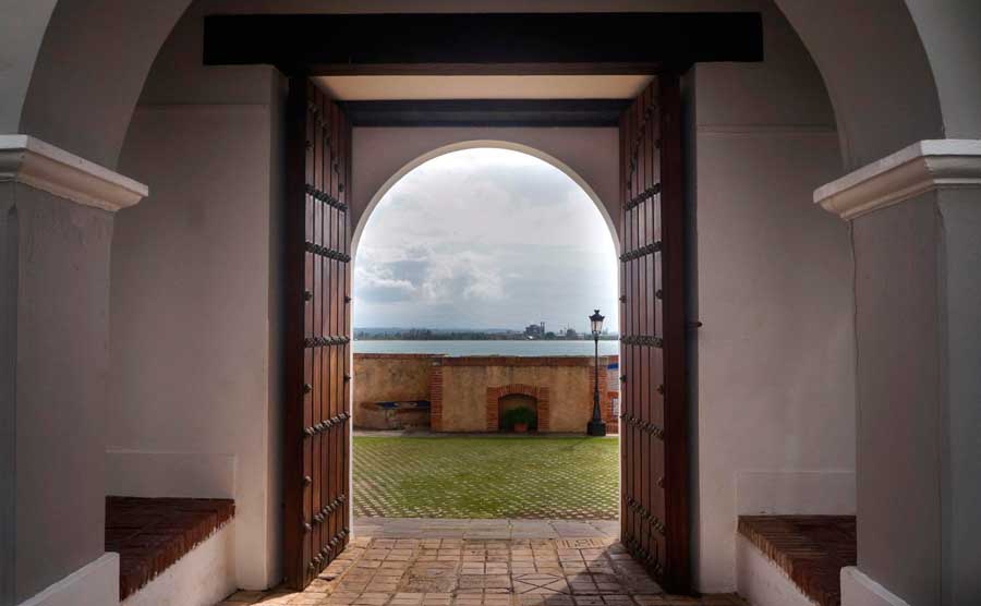 View of the outside while inside La Fortaleza