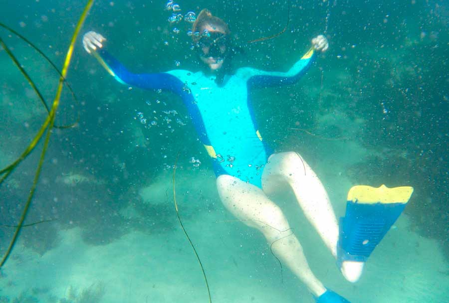 The author under the blue water of La Jolla Cove