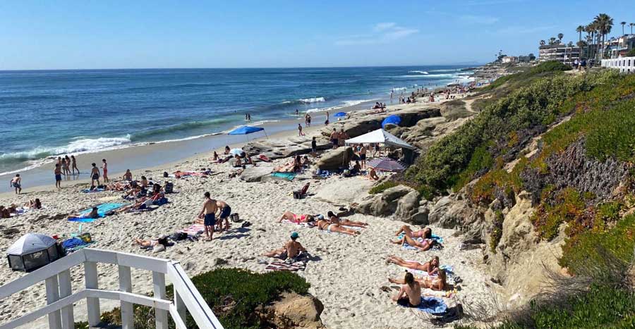 People enjoying their day during summer in one of the beach in La Jolla