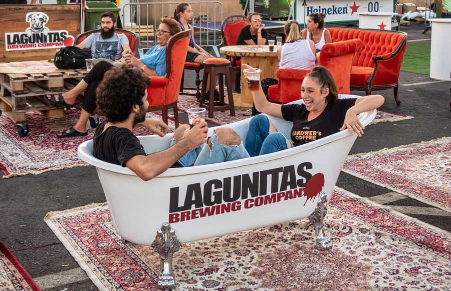 People enjoying their glass of beer in Lagunitas Brewing Company