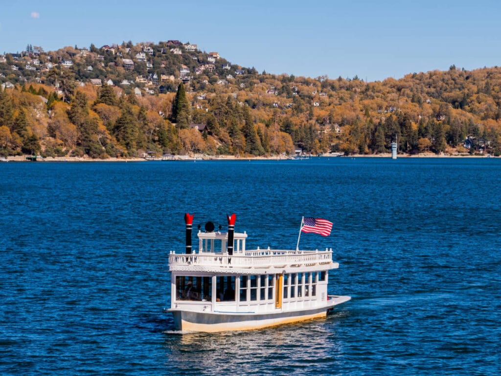 The Lake Arrowhead Queen during a boat tour