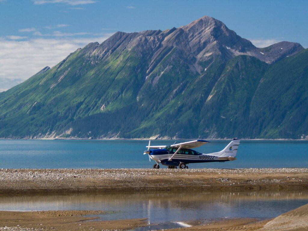 A small plane at the Lake Clark National Park