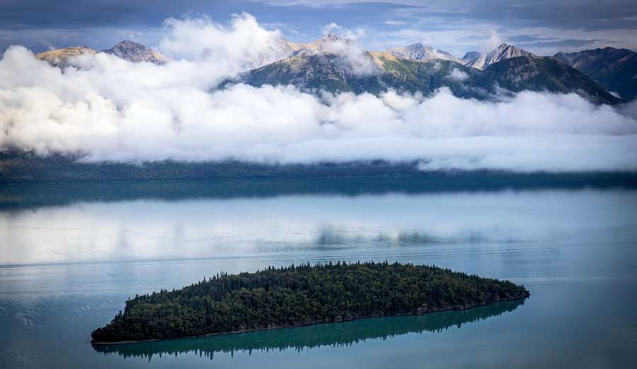 Aerial view of the Lake Clark National Park