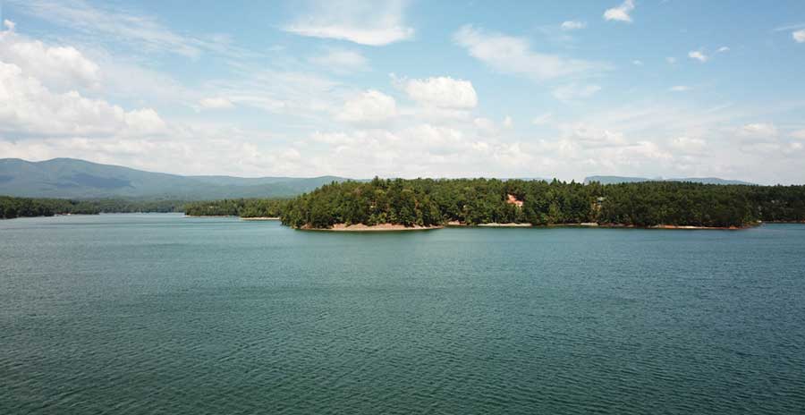 View from Lake James in Morganton