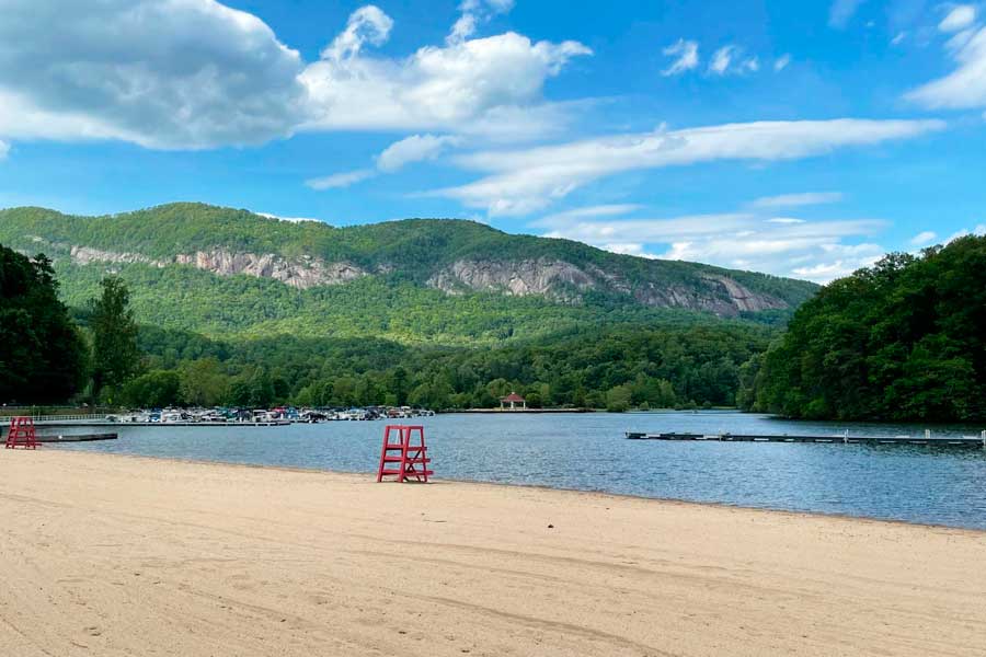 Scenic view from Lake Lure