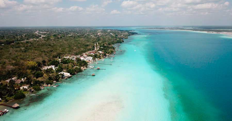 Aerial view of the Lake of 7 Colors