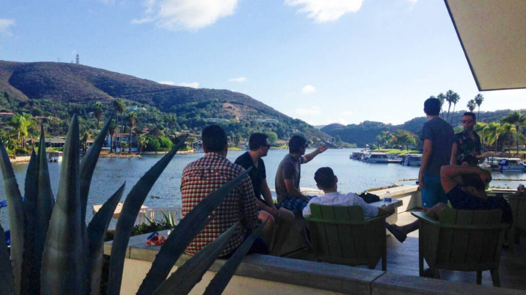 People having fun at the Lakehouse Resort in San Marcos, California