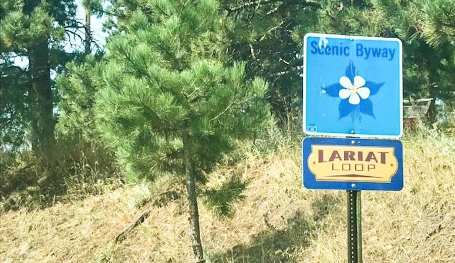 Scenic Byway road signage of Lariat Loop