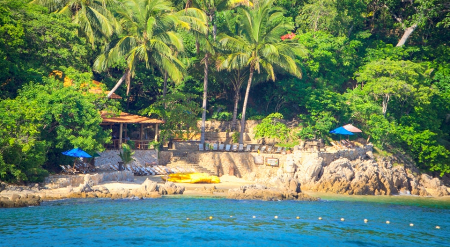 View of Caleta Beach near Puerto Vallarta