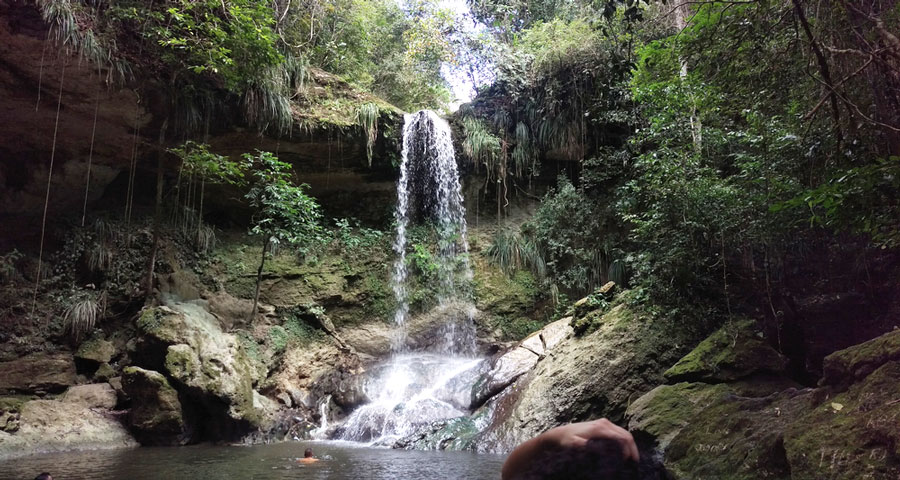 View of the Las Delicias Falls