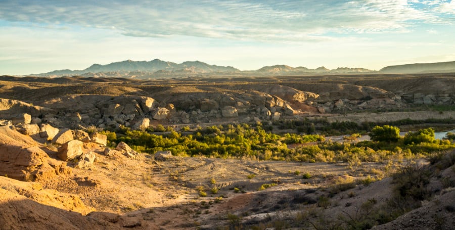 Sunrise view of the beautiful landscape at the Las Vegas Bay Campground.