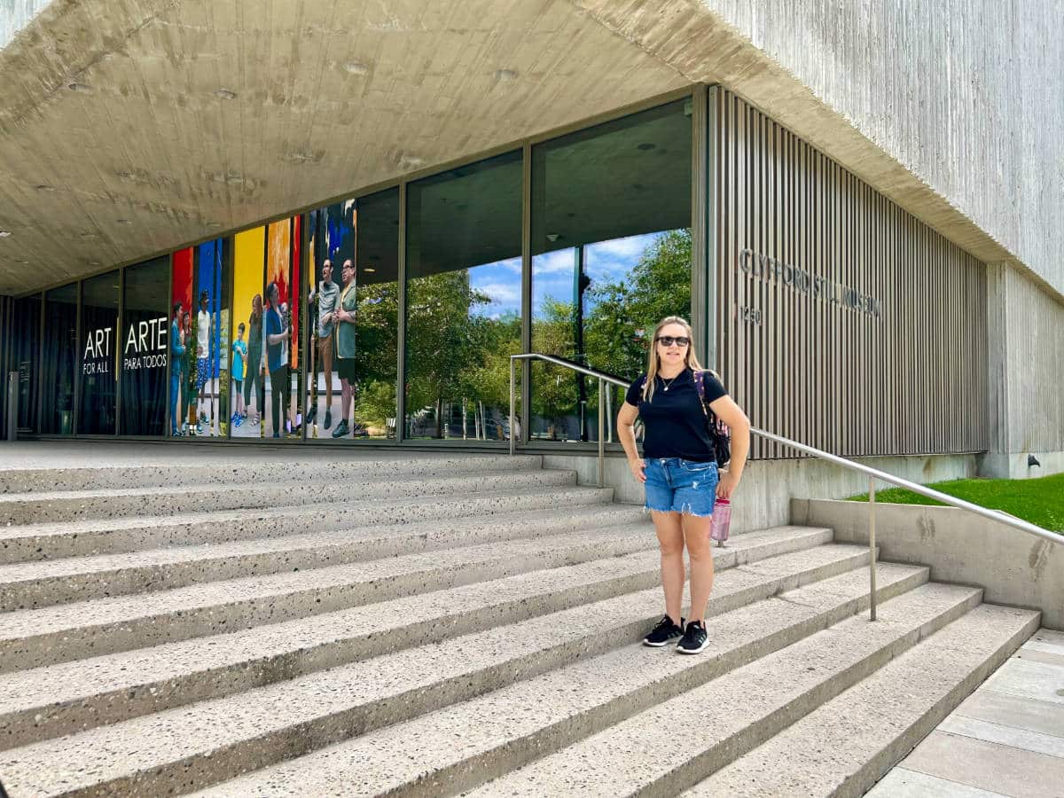 The author, Laura Falin outside the Clyfford Still Museum
